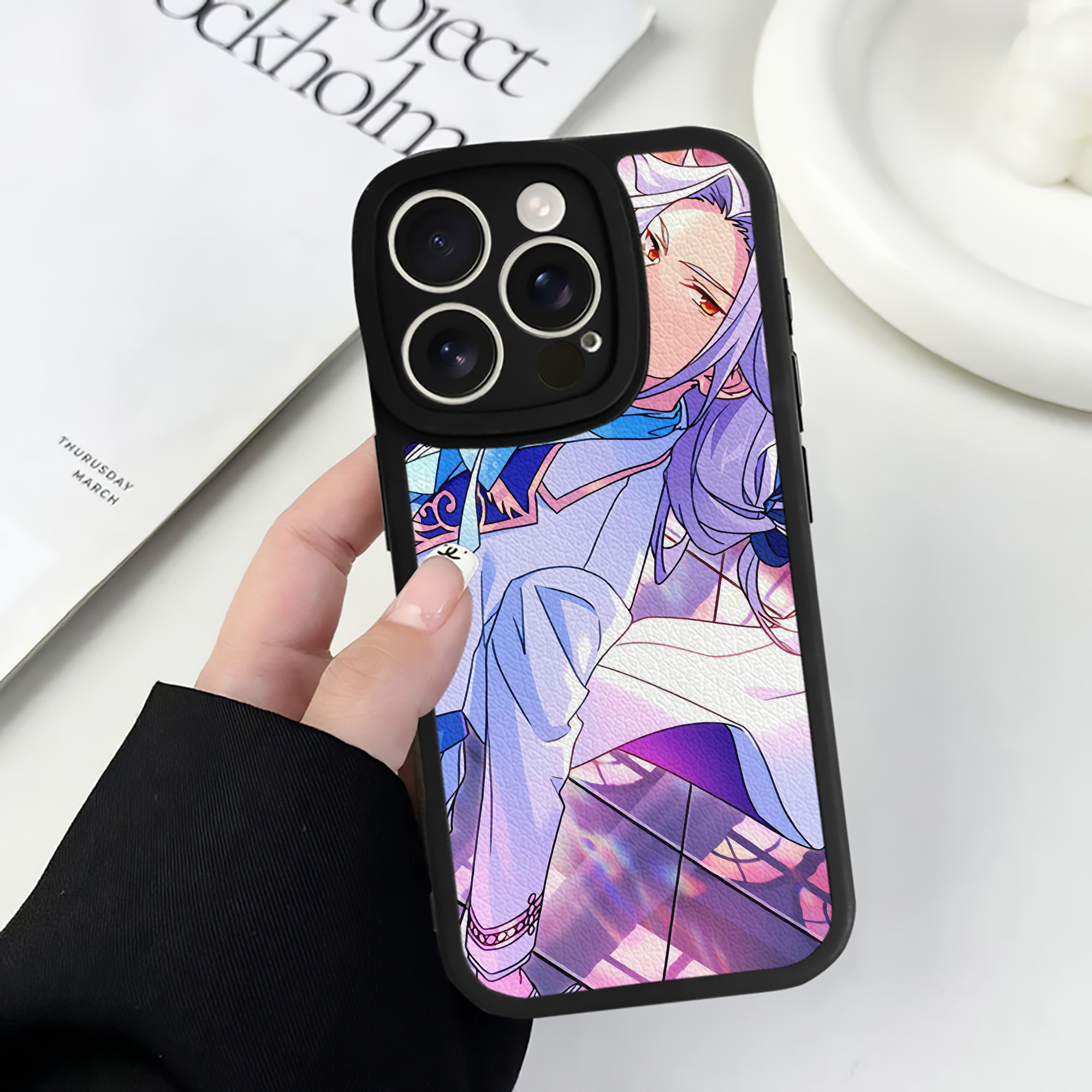 （画像用） あんさんぶるスターズ! Ensemble Stars 【iPhone 16シリーズ対応】シリコンスマホケース（レザー調） 材質：シリコン